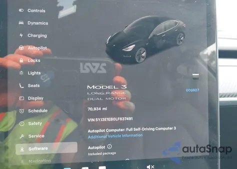 2020 Tesla Model 3 Long Range Dual Motor All-Wheel Drive из США, поврежденный, VIN 5YJ3E1EB0LF637491